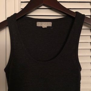 Gray Ribbed Tank